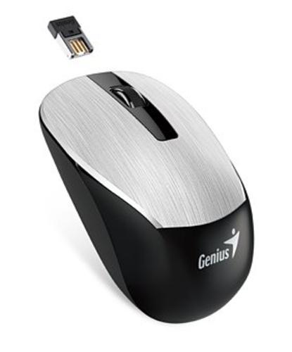 GENIUS myš NX-7015 Wireless,blue-eye senzor 1600dpi, USB stříbrná