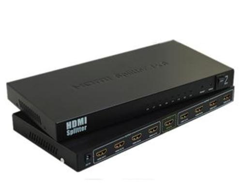 HDMI splitter 1-8 portů kovový s napájecím adaptérem, 3D, FULL HD - AGEMcz