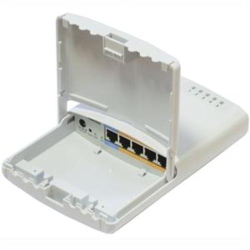MIKROTIK RouterBOARD RB750P-PB PowerBox, 5xLAN (4x PoE-OUT), Outdoor, nap. adaptér, ROS L4, mont.set - AGEMcz