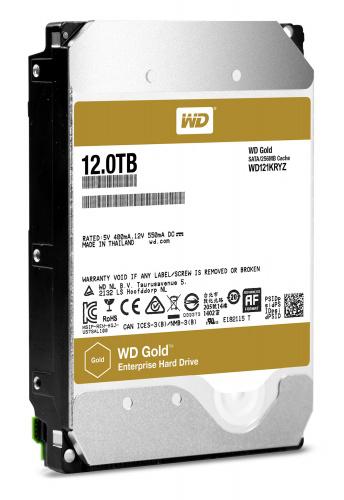 WDC WD121KRYZ hdd GOLD 12TB CMR SATA3-6Gbps 7200rpm 256MB RAID (24x7 do serveru) - AGEMcz