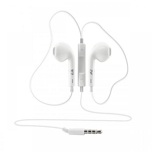 SBOX IEP-204W, bílá , stylová sluchátka do uší s mikrofónem