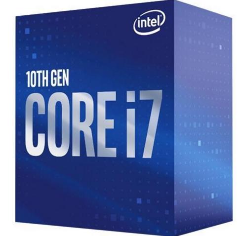INTEL cpu CORE i7-10700 socket1200 Comet Lake BOX 65W 10.generace (s chladičem, 2.9GHz turbo 4.8GHz, 8x jádro, 16x vlákno, 16MB cache, pro DDR4 do 2666, grafika UHD 630)