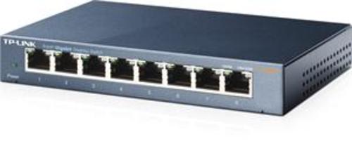 TP-LINK TL-SG108S GBit switch, 8x 10/100/1000Mbps 8port, steel case