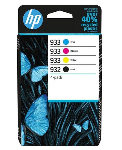 HP 6ZC71AE náplně č.932+933 CMYK (4pack = černá + CMY) (pro OJ 6700, OJ 7610, OJ 7612)