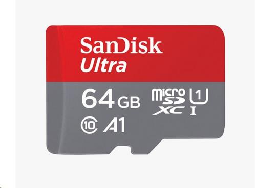 SANDISK Ultra Micro SD card SDXC 64GB + SD Adapter 140 MB/s A1 Class 10 UHS-I