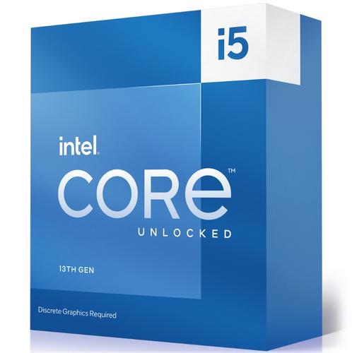 INTEL cpu CORE i5-13600KF socket1700 Raptor Lake BOX 125W/181W 13.generace (bez chladiče, od 2.6GHz do 5.1GHz, 14x jádro, 20x vlákno, 24MB cache, pro DDR4 do 3200, pro DDR5 do 5600)