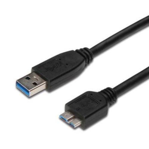 KABEL USB micro 3.0, USB A(M) - microUSB B(M) 0.5m - AGEMcz