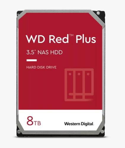 WDC WD80EFZZ hdd RED PLUS 8TB SATA3-6Gbps 5400rpm 128MB RAID (24x7 pro NAS) CMR