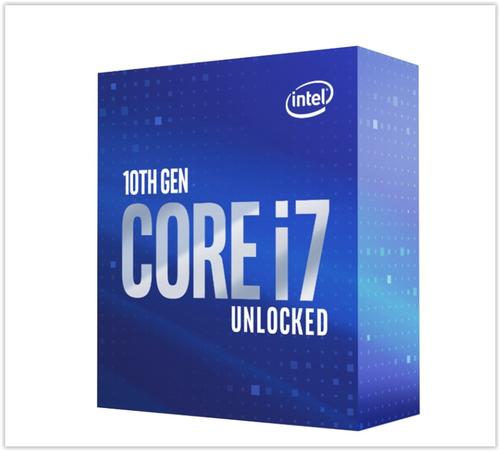 INTEL cpu CORE i7-10700K socket1200 Comet Lake BOX 125W 10.generace (3.8GHz turbo 5.1GHz, 8x jádro, 16x vlákno, 16MB cache, pro DDR4 do 2933, grafika UHD 630) - AGEMcz