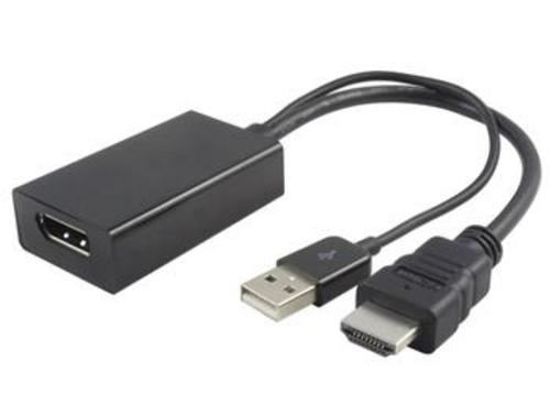 Adaptér HDMI to DisplayPort Male/Female s napájením z USB - Novinky AGEMcz