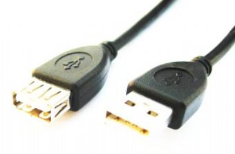 Kabel USB A-A 3.0m 2.0 prodlužovací  PREMIUM HQ BLACK GEMBIRD USB2-AMAF10  - AGEMcz