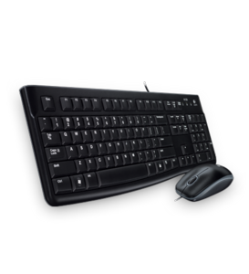 LOGITECH drátový set Desktop MK120, klávesnice + myš, US EER, USB, černá-šedá - AGEMcz