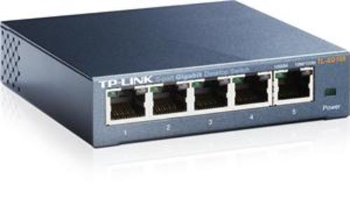 TP-LINK TL-SG105 GBit switch, 5x 10/100/1000Mbps 5port, steel case