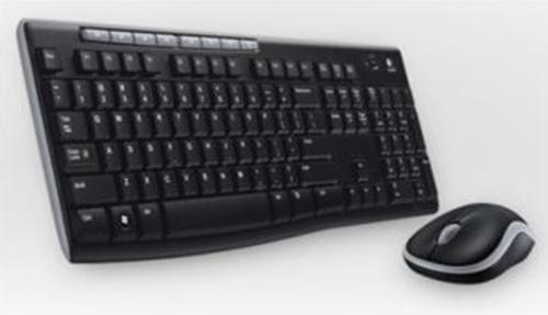 LOGITECH bezdrátový set Wireless Desktop MK270, klávesnice + myš, CZ , USB, černá - AGEMcz
