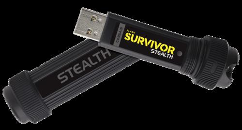 CORSAIR Survivor Stealth 64GB USB3 flash drive kovovy+guma odolny +vojenské zabarvení (čtení max 70MB/s, zápis max 20MB/s)