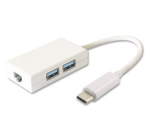 USB3.1 hub 2x USB3.0 + Gigabit konektor RJ45 - AGEMcz