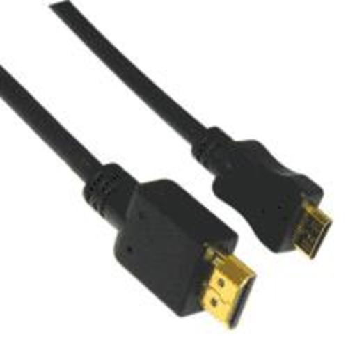 KABEL propojovací HDMI M - HDMI mini C , 1m, dual shielded, standard 1.3, HQ
