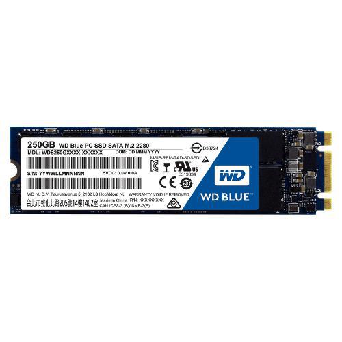 WDC BLUE PC SSD WDS250G2B0B 250GB M.2 2280 3D NAND - AGEMcz