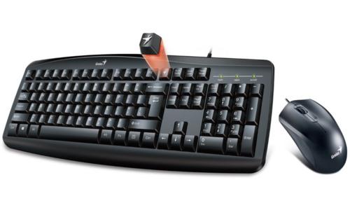 GENIUS klávesnice+myš KM-200 USB černá, drátový set cz+sk layout Smart - AGEMcz