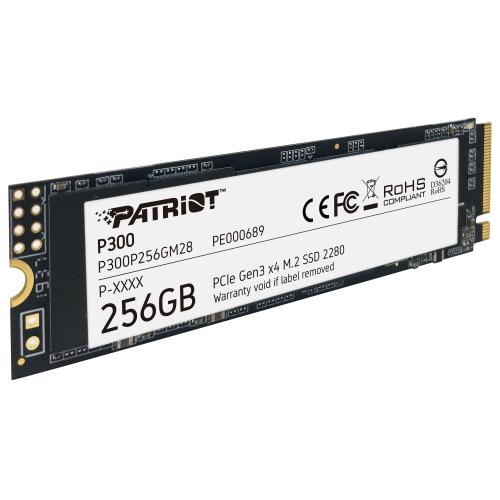PATRIOT P300 SSD 256GB NVMe M.2 PCIe (čtení max. 1700MB/s, zápis max. 1100MB/s) - AGEMcz