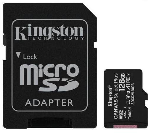 KINGSTON micro SD card SDXC 128GB class10 UHS-I U1 (+ 1x adapter microSD na SD) - AGEMcz