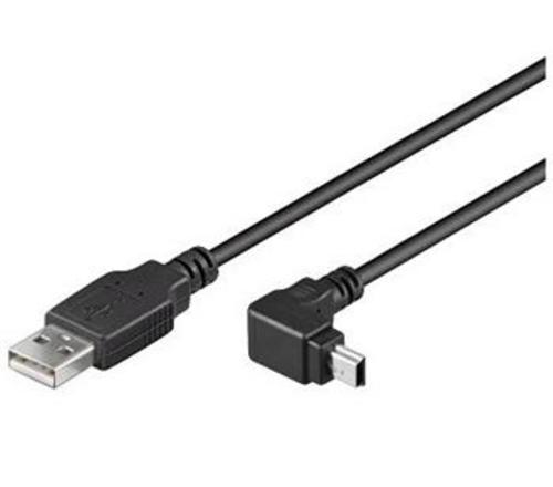 KABEL USB mini 5pin 2.0m konektor do úhlu 90°