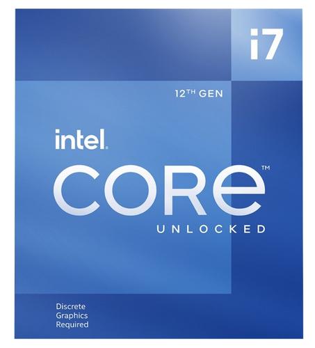INTEL cpu CORE i7-12700KF socket1700 Alder Lake BOX 125W/190W 12.generace (bez chladiče, od 2.7GHz do 5.0GHz, 12x jádro, 20x vlákno, 25MB cache, pro DDR4 do 3200, pro DDR5 do 4800) - AGEMcz