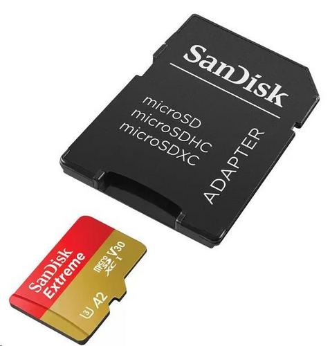SANDISK SDXC 256 GB Extreme (190 MB/s Class 10, UHS-I U3 V30) + adaptér - AGEMcz
