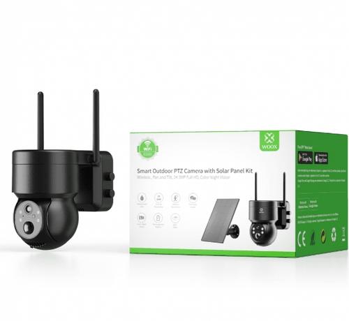 WOOX R3569, Smart outdoor PTZ bezdrátová bezpečnostní kamera a FV panel, WiFi, kompatibilní s Tuya - AGEMcz