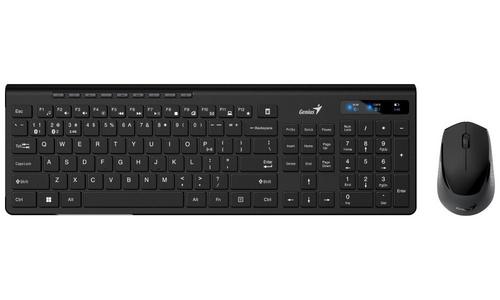 GENIUS klávesnice+myš Slimstar 8230 bezdrátový, CZ+SK layout, Bluetooth, 2,4GHz, USB, černý - AGEMcz