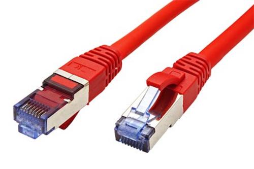 KABEL PATCH S/FTP kat 6a, LSOH, 0,5m, červený - AGEMcz