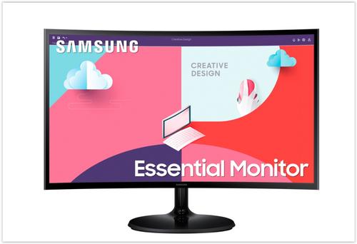 SAMSUNG LCD 24" monitor S360C model LS24C360EAUXEN prohnutý FHD 1920x1080 VA 75Hz (4ms, 250cd, VGA+HDMI) - AGEMcz