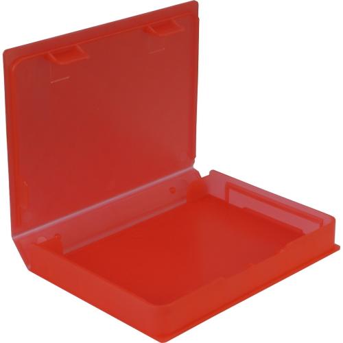 INTER-TECH ochranný plastový box pro 1x 2.5" HDD, červený - AGEMcz