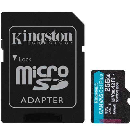 KINGSTON micro SD card SDXC 256GB Canvas Go! Plus + SD adaptér - AGEMcz