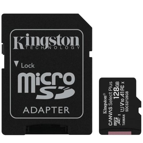 KINGSTON micro SD card SDXC 128GB Canvas Select Plus + SD adaptér - AGEMcz