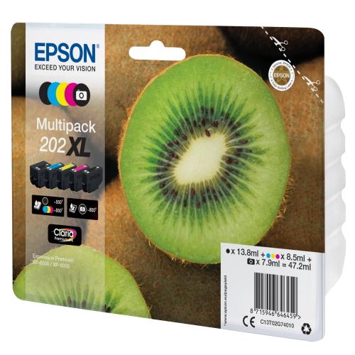 EPSON originální náplň 202XL Claria Premium multipack, 5 barev