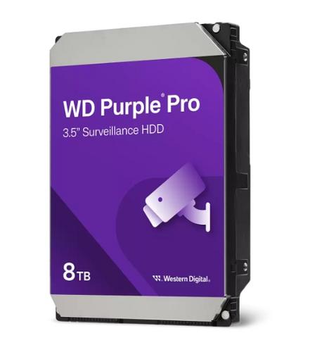 WDC WD8002PURP hdd 8TB SATA3-6Gbps třída 7200rpm PURPLE PRO 256MB (řada PURPLE PRO pro sledovací systémy a kamery, podpora 32 streamu) 245MB/s - AGEMcz