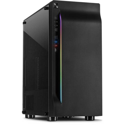 INTER-TECH case A-3411 Creek Midi Tower, window, black - Novinky AGEMcz