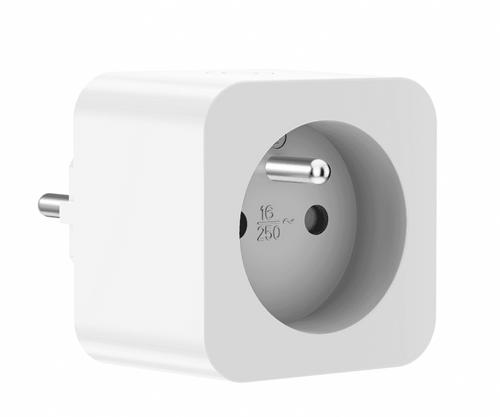 WOOX R6128 smart plug (rozbalený), chytrá zásuvka FR (s kolíkem), WiFi 16A, s měřením, kompatibilní s Tuya - AGEMcz