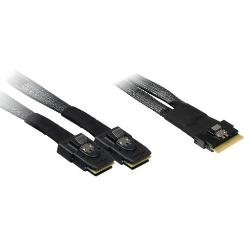 INTER-TECH kabel (SFF-8654 8i) Slim SAS na 2x (SFF-8087) Mini-SAS, 0,75m - AGEMcz