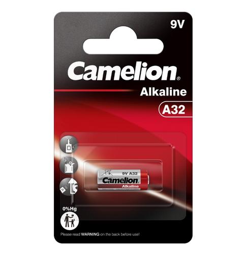CAMELION 1ks baterie V32A = LR32A = A32 blistr = 32A tvar váleček 9V (Alkaline 1ks) - AGEMcz