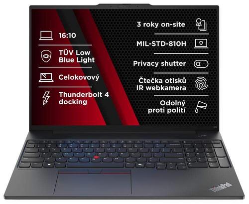 LENOVO NB ThinkPad E16 Gen2, 16" WUXGA, AI, Intel Core Ultra 5-125U, 16GB, SSD 512GB, W11Pro, 3r, černý - Novinky AGEMcz