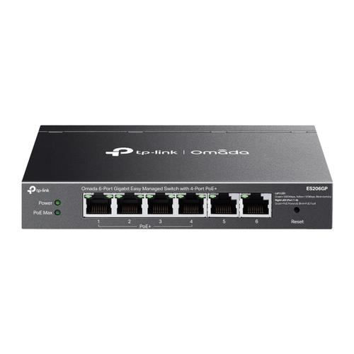 TP-LINK ES206GP Omada 6portový gigabitový Easy Managed switch se 4 porty PoE+ - AGEMcz