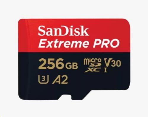 SANDISK micro SDXC karta 256GB Extreme Pro (200 MB/s & 140MB/s A2 Class 10, UHS-I U3 V30) - AGEMcz