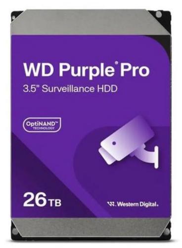 WDC WD260PURP hdd 26TB SATA3-6Gbps třída 7200rpm PURPLE PRO 512MB (řada PURPLE PRO pro sledovací systémy a kamery, podpora 32 streamu) 287MB/s CMR - AGEMcz