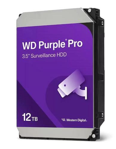 WDC WD122PURP hdd 12TB SATA3-6Gbps třída 7200rpm PURPLE PRO 512MB (řada PURPLE PRO pro sledovací systémy a kamery, podpora 32 streamu) 267MB/s CMR