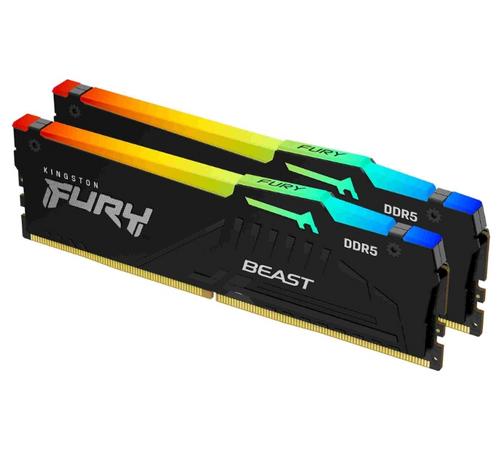 KINGSTON 32GB=2x16GB DDR5 5600MHz CL40 Fury Beast RGB Intel XMP - AGEMcz