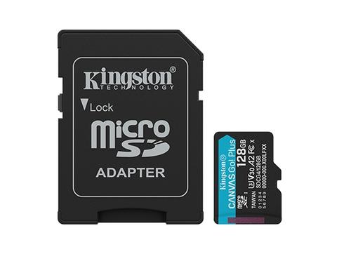 KINGSTON micro SD card SDXC 128GB Canvas Go! Plus + SD adaptér - AGEMcz