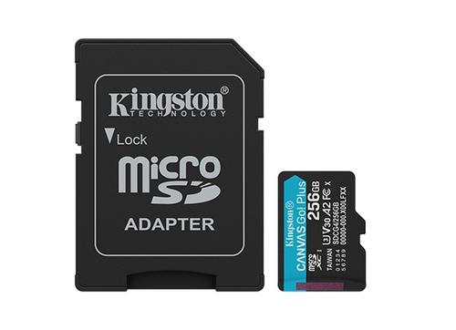 KINGSTON micro SD card SDXC 256GB Canvas Go! Plus + SD adaptér - AGEMcz