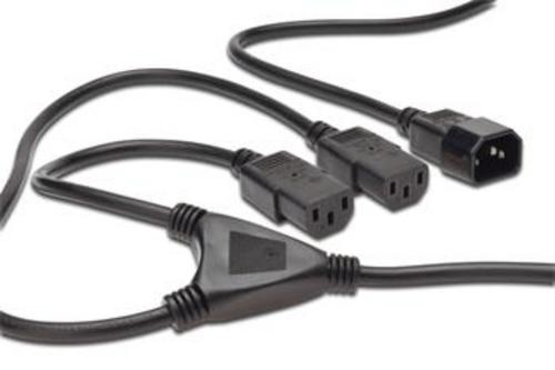 Kabel síťový 220V/230V, Y-kabel prodlužovací M-2x F - AGEMcz